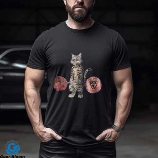 Deadlifting Tabby Cat T Shirt