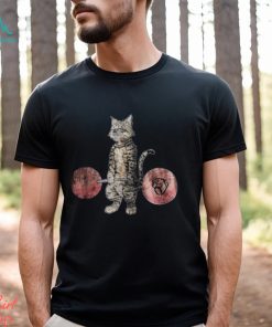 Deadlifting Tabby Cat T Shirt