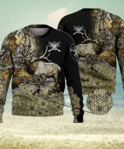 Deer Flower 3D Full Print Ugly Sweater Christmas Gift Sweater