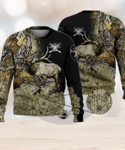 Deer Flower 3D Full Print Ugly Sweater Christmas Gift Sweater