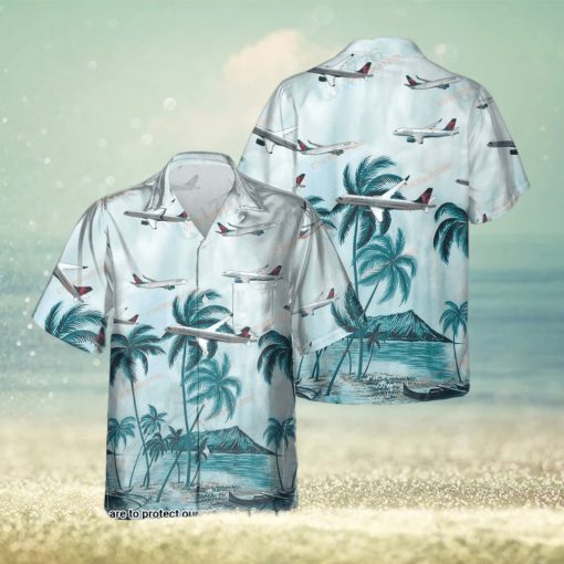 Delta Air Lines Airbus A220 Palmview Hawaiian Shirt