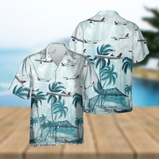 Delta Air Lines Airbus A220 Palmview Hawaiian Shirt