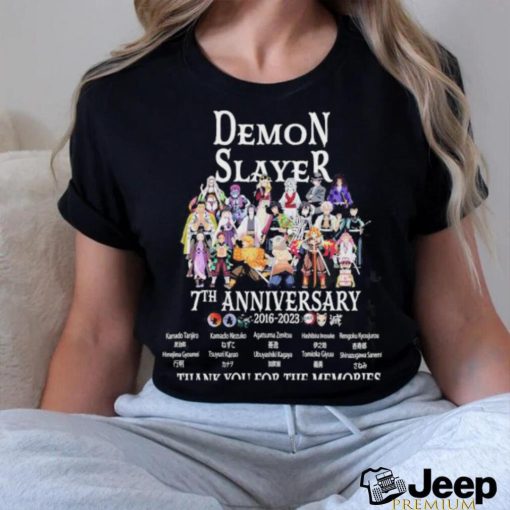 Demon Slayer 7th Anniversary 2016 – 2023 Thank You For The Memories T Shirt