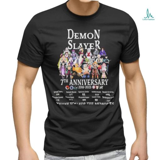 Demon Slayer 7th Anniversary 2016 – 2023 Thank You For The Memories T Shirt