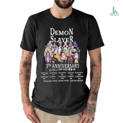 Demon Slayer 7th Anniversary 2016 – 2023 Thank You For The Memories T Shirt