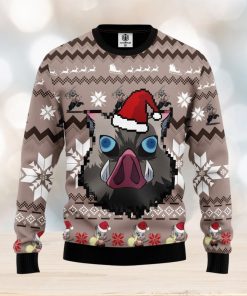 Demon Slayer Kimetsu No Yaiba Hashibira Inosuke Thanksgiving Women Mens Ugly Christmas Sweater