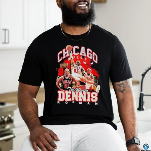 Dennis Rodman Chicago Bulls Hardwood Classics Bling Concert Player 2023 Shirt