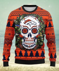 Denver Brocos Skull Flower Ugly Christmas Ugly Sweater