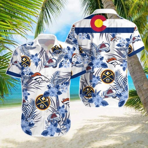 Denver Broncos x Denver Nuggets Colorado Avalanche Summer Hawaiian Shirt