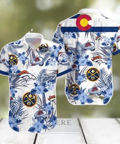 Denver Broncos x Denver Nuggets Colorado Avalanche Summer Hawaiian Shirt