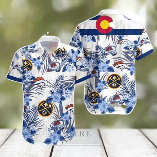 Denver Broncos x Denver Nuggets Colorado Avalanche Summer Hawaiian Shirt