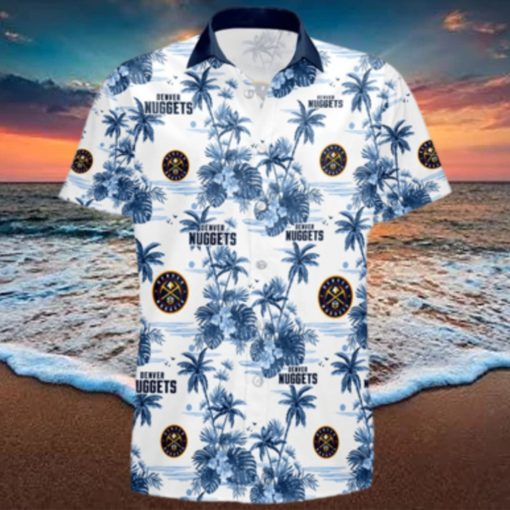 Denver Nuggets NBA Light Blue 3D Hawaiian Shirt