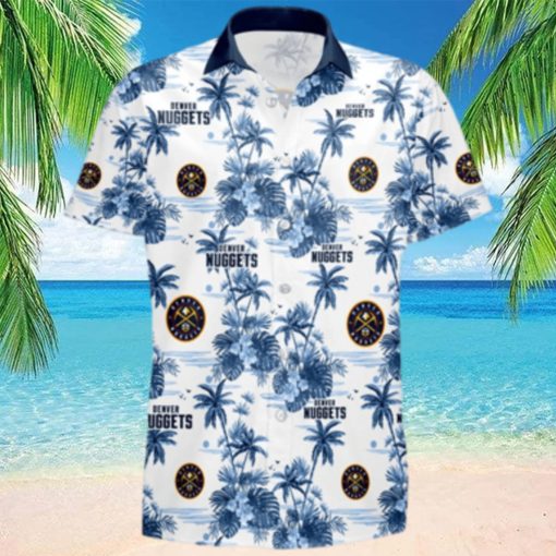 Denver Nuggets NBA Light Blue 3D Hawaiian Shirt