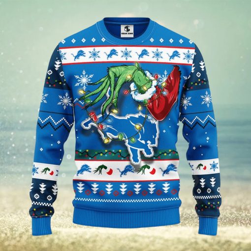 Detroit Lions Grinch Christmas Ugly Sweater