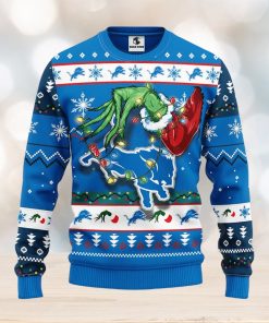 Detroit Lions Grinch Christmas Ugly Sweater