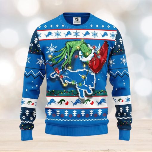 Detroit Lions Grinch Christmas Ugly Sweater