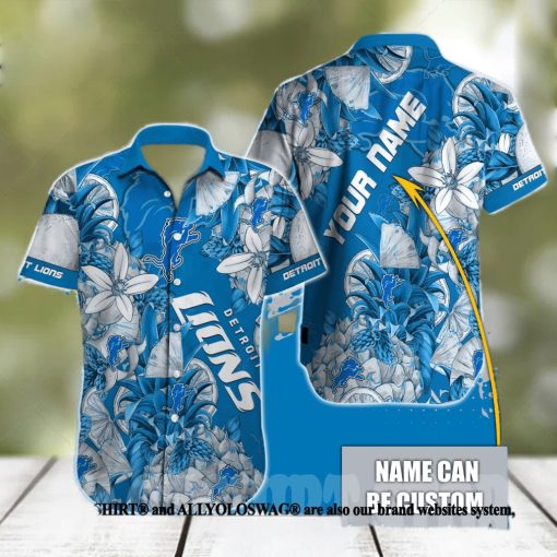 Detroit Lions NFL Classic Hawaiian Button Shirt