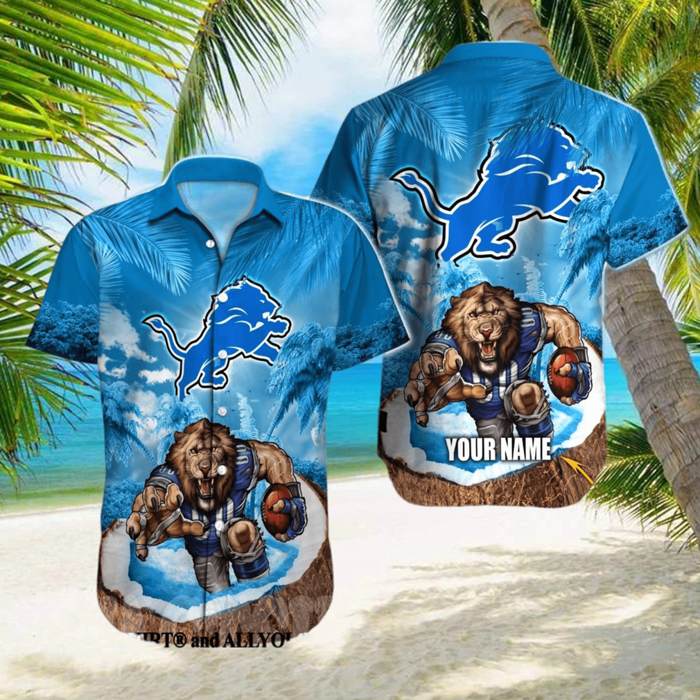 Detroit Lions NFL Vintage US Flag Hawaiian Shirt And Shorts