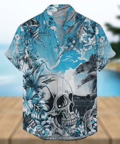 Detroit Lions Tropical Skull NFL Design 6 Beach Hawaiian Shirt Men And Women For Fans Gift