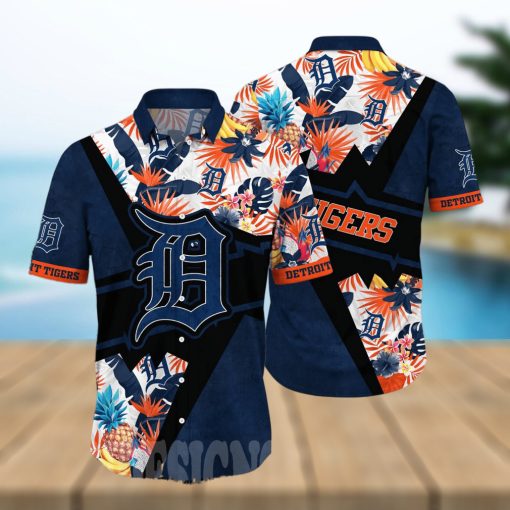 Detroit  Tigers  MLB  Floral  3D  All  Over  Printed  Hawaiian  Shirt