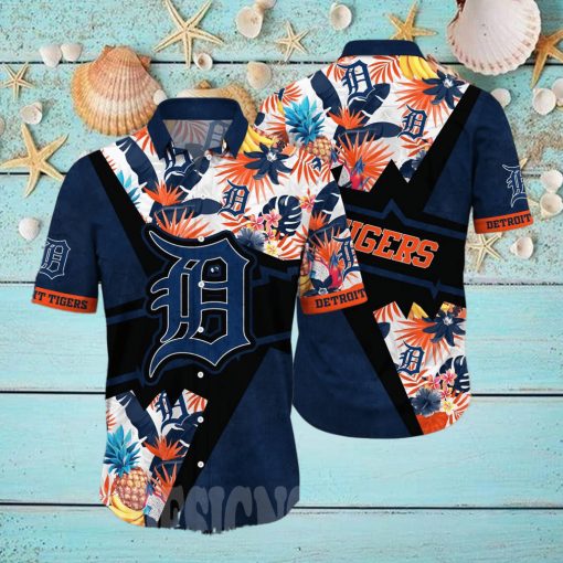 Detroit  Tigers  MLB  Floral  3D  All  Over  Printed  Hawaiian  Shirt