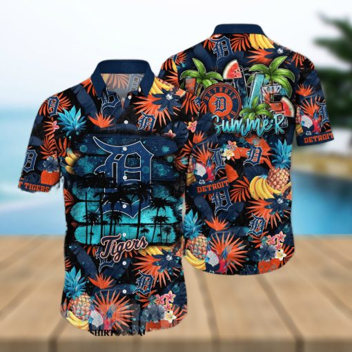 Detroit Tigers MLB Floral  Unisex Hawaiian Shirt