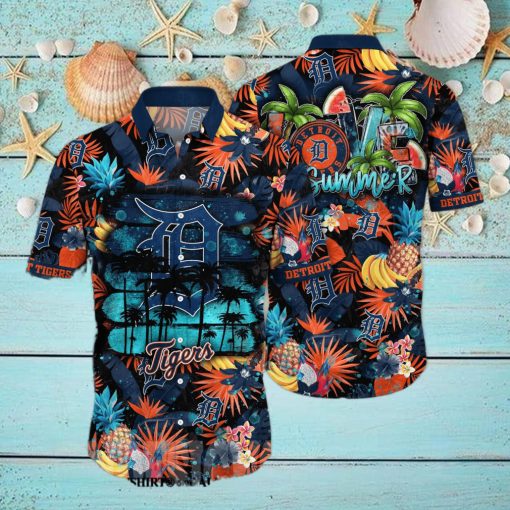 Detroit Tigers MLB Floral  Unisex Hawaiian Shirt