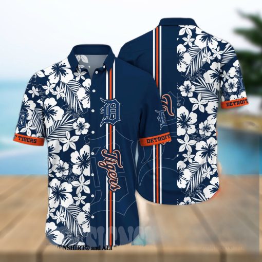 Detroit Tigers MLB Flower All Over Print Hawaiian Shirt