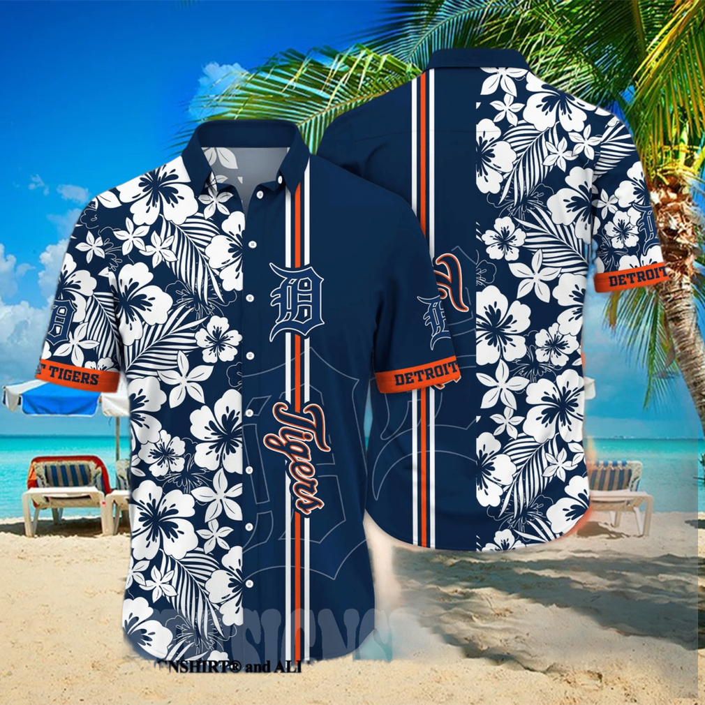 Detroit Tigers MLB Black Hawaiian Shirt, Gift for Dad, Fathers Day