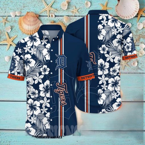 Detroit Tigers MLB Flower All Over Print Hawaiian Shirt