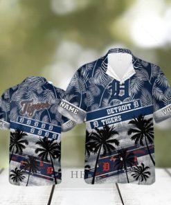 Detroit Tigers MLB Personalized Palm Tree Hawaiian Shirt