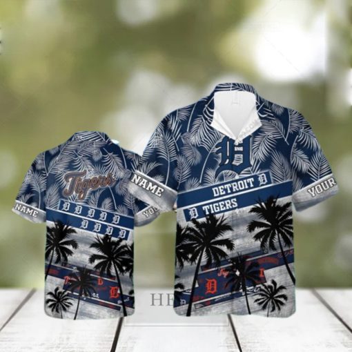 Detroit Tigers MLB Personalized Palm Tree Hawaiian Shirt