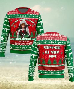 Die Hard Christmas Ugly Sweater Hans Gruber Fall