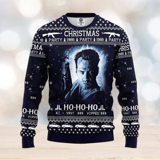 Die Hard Ugly Christmas Sweater Yippee Kiyay Ho Ho Ho