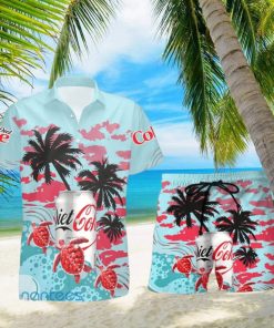 Diet Coke Lover Turtles Palm Tree Custom Name Hawaiian Shirt