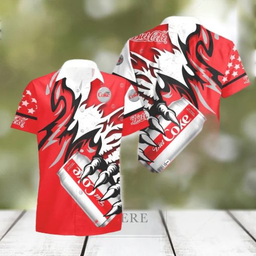 Diet Coke Monster Claw Gift Hawaiian Set Shirt And Short Summer Beach