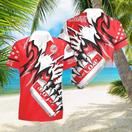 Diet Coke Monster Claw Gift Hawaiian Set Shirt And Short Summer Beach