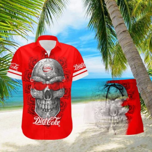 Diet Coke Skull Rose Special Hawaiian Shirt