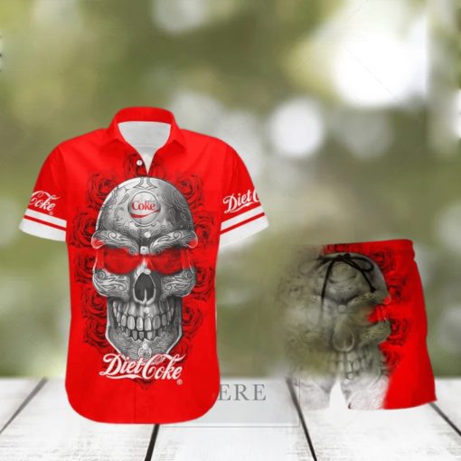 Diet Coke Skull Rose Special Hawaiian Shirt