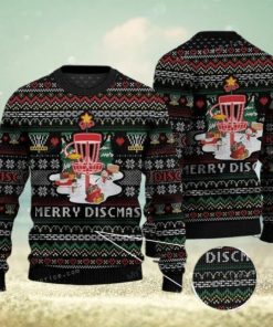 Disc Golf Lovers Gift Merry Discmas Womens Ugly Sweater