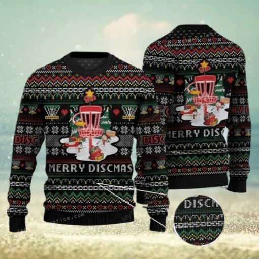 Disc Golf Lovers Gift Merry Discmas Womens Ugly Sweater