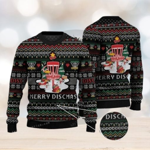 Disc Golf Lovers Gift Merry Discmas Womens Ugly Sweater