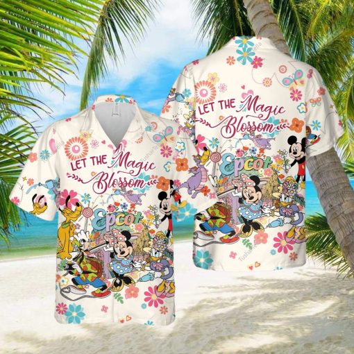 Disney Epcot Flower And Garden Festival Let The Magic Blossom Hawaiian Shirt