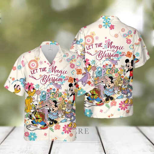 Disney Epcot Flower And Garden Festival Let The Magic Blossom Hawaiian Shirt