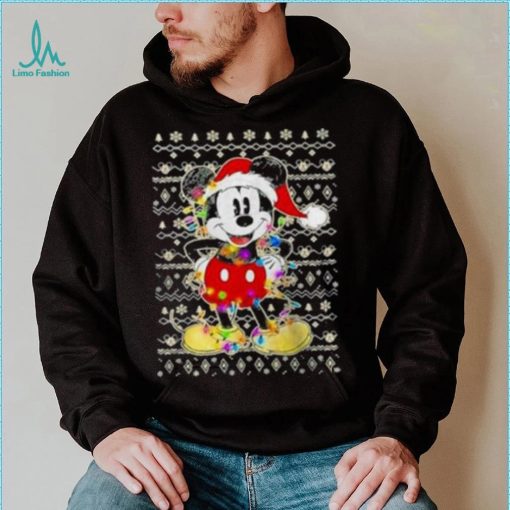 Disney Mickey Mouse Christmas Lights, Ugly Christmas T Shirt