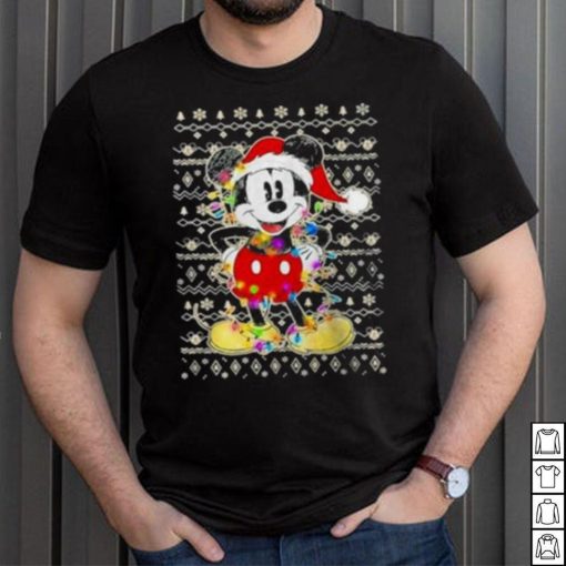 Disney Mickey Mouse Christmas Lights, Ugly Christmas T Shirt