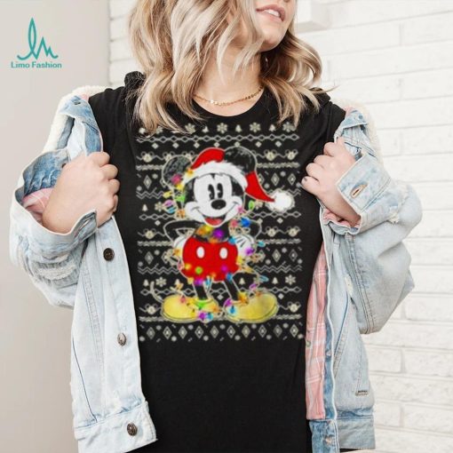 Disney Mickey Mouse Christmas Lights, Ugly Christmas T Shirt