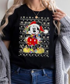 Disney Mickey Mouse Christmas Lights, Ugly Christmas T Shirt