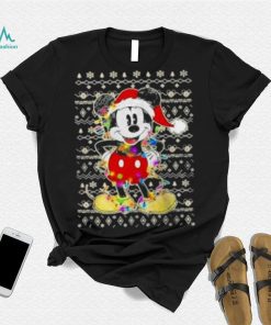 Disney Mickey Mouse Christmas Lights, Ugly Christmas T Shirt