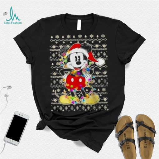 Disney Mickey Mouse Christmas Lights, Ugly Christmas T Shirt